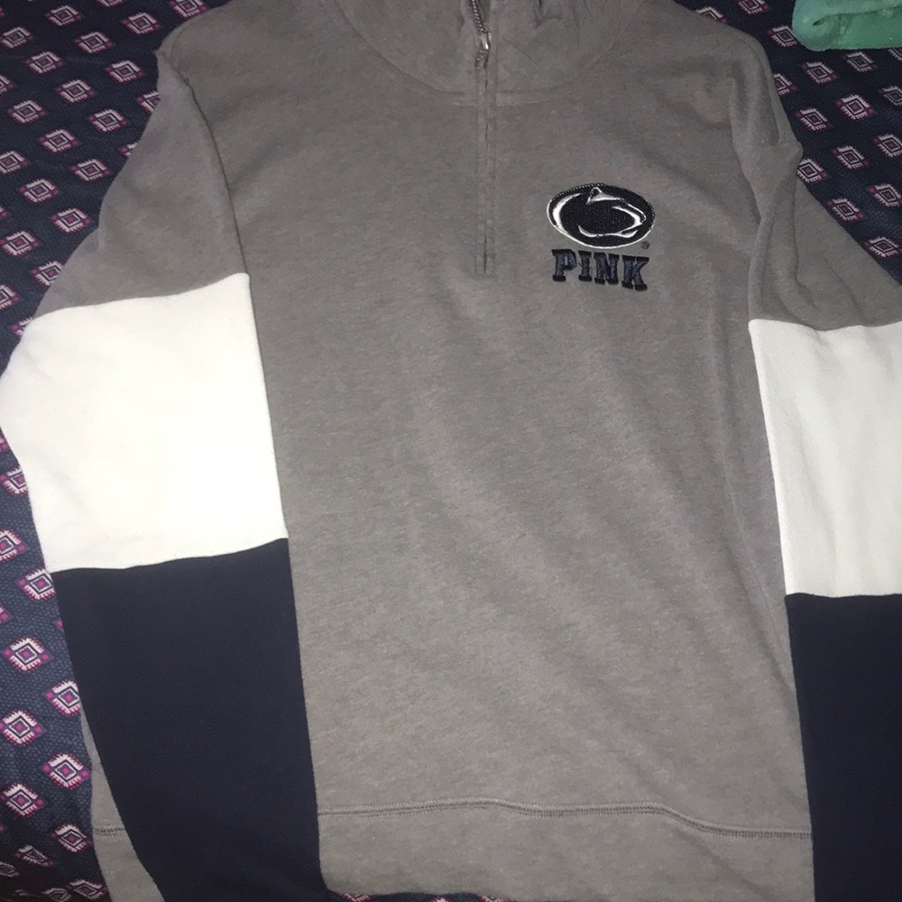PSU quarter zip PINK color block shirt